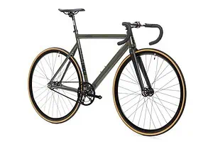 State Bicycle Co Black Label v2 Fixie Fiets – Army Green
