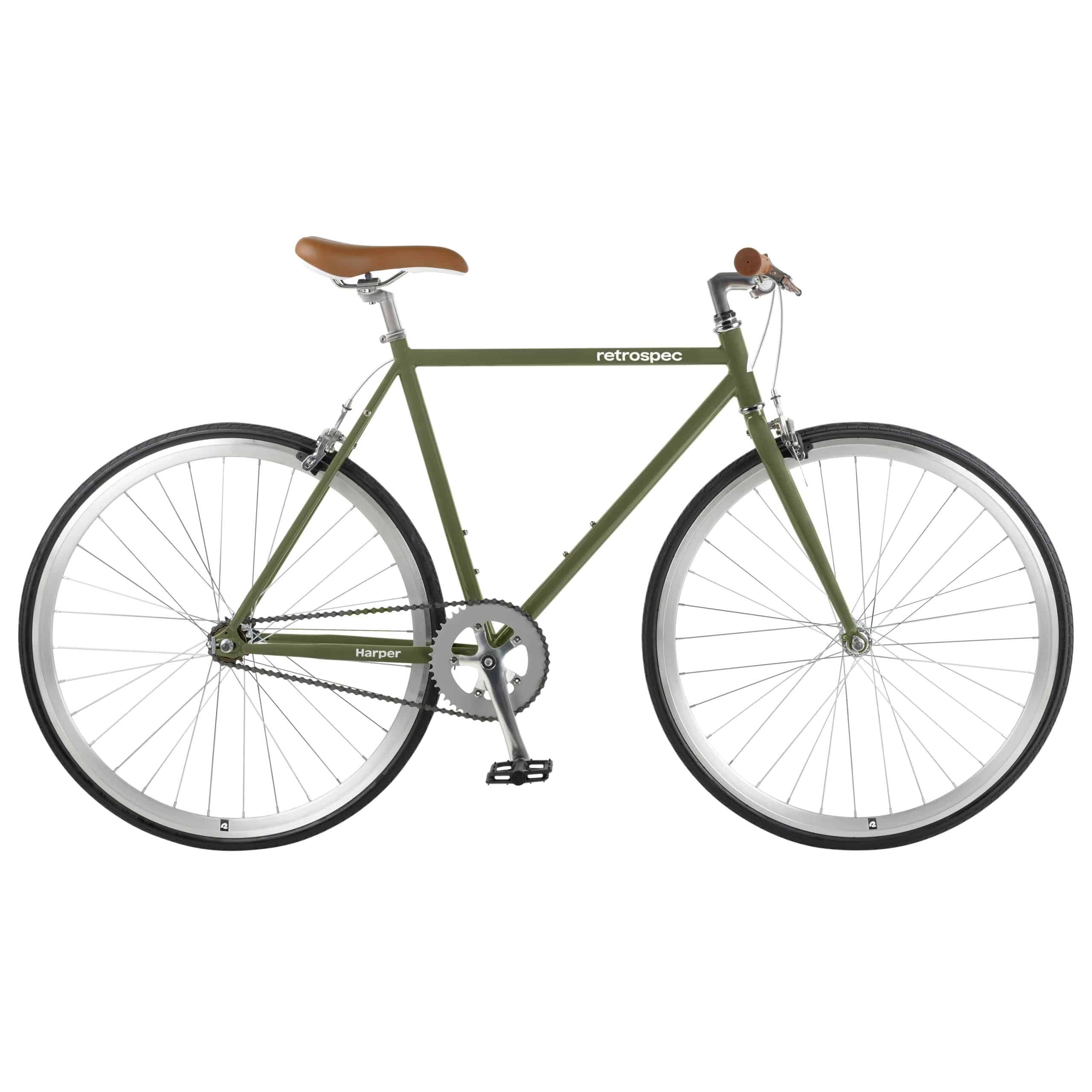 Retrospec Harper Fixie & Singlespeed Bike - Olive